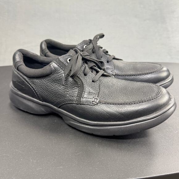 Clarks Lace-Up Loafers Men’s‎ Size 11 M Black 26824 Dress Leather Shoes - Picture 1 of 15
